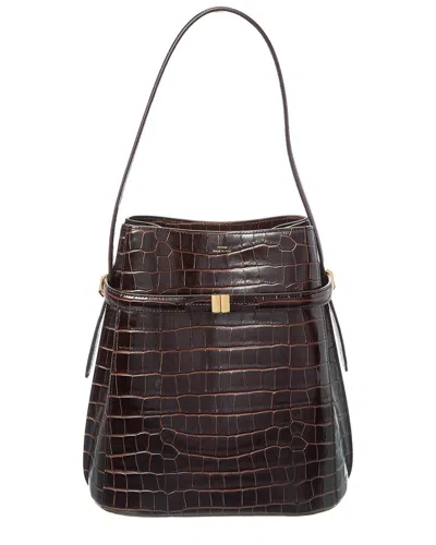 TOTÊME DNU INV TOTEME CROC-EMBOSSED LEATHER BUCKET BAG