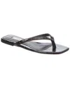 Totême Toteme Croc-embossed Leather Sandal In Black