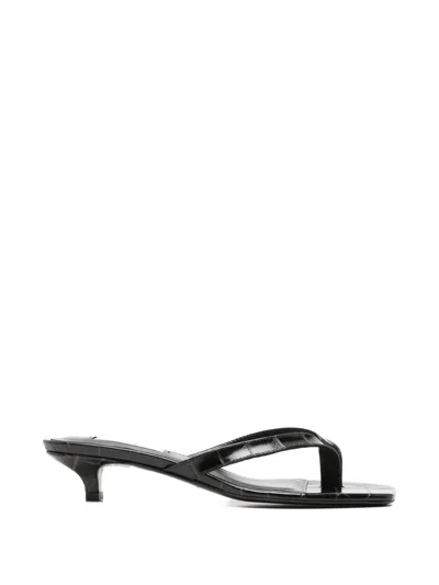 Totême Croc-effect Kitten-heel Sandals In Multi