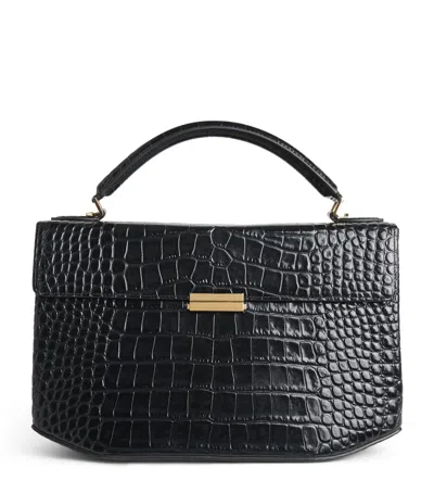 Totême Toteme Croc-embossed Leather Box Top-handle Bag In Multi