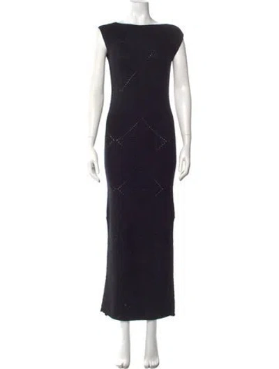 Pre-owned Totême Crochet Dress Long Dress W/ Tags In Black