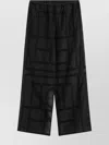 Totême Embroidered Organic Cotton And Silk-blend Voile Wide-leg Pants In Black