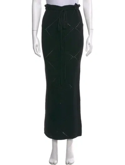 Pre-owned Totême Crochet Skirt Long Skirt In Black