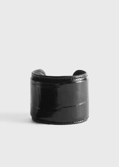 Totême Croco-embossed Cuff Black