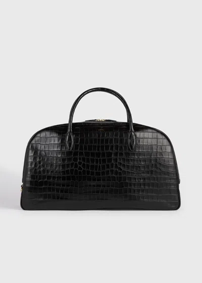 Totême Croco-embossed Traveler Black