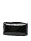 Totême Crocodile-embossed Clutch In Black