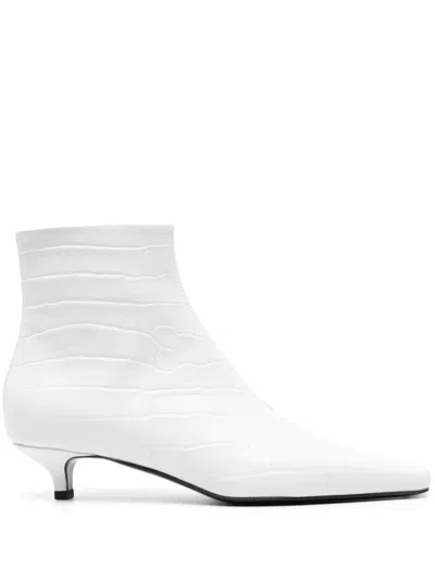 Totême Toteme Leather Boots In White