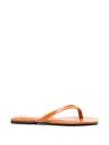 Totême Toteme Crocodile-effect Leather Flip Flops In Multi