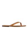 Totême Toteme Crocodile-effect Leather Flip Flops In Orange