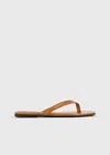 Totême Toteme Crocodile-effect Leather Flip Flops In Orange