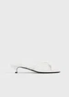 Totême Croco-embossed Heeled Flip Flops Off-white In Animal Print