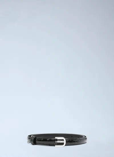 Totême Croco-embossed Patent Belt In Black