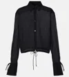 Totême Cropped Cotton Shirt In Black
