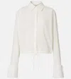 Totême Cropped Cotton Shirt In White