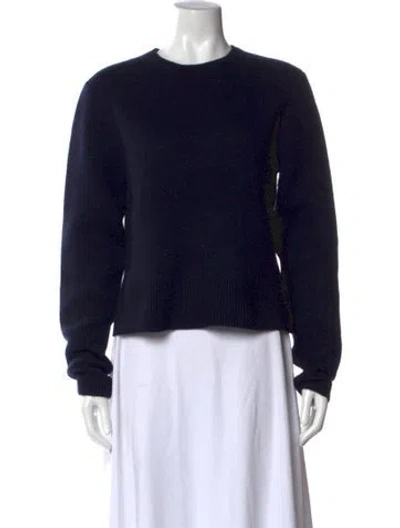 Pre-owned Totême Cropped Crew-neck Knit Crew Neck Sweater In Black