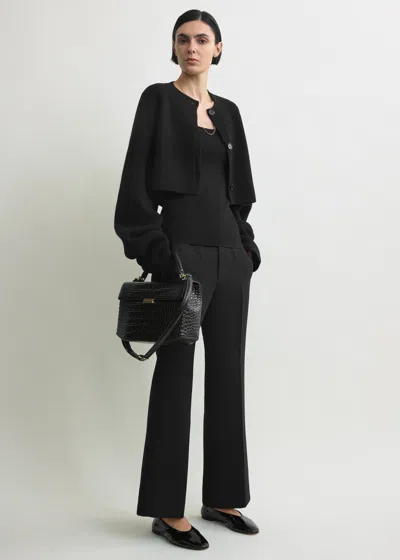 Totême Cropped Oversized Cardigan Black