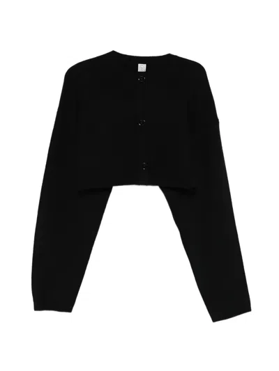 Totême Cropped Oversized Cardigan In Black