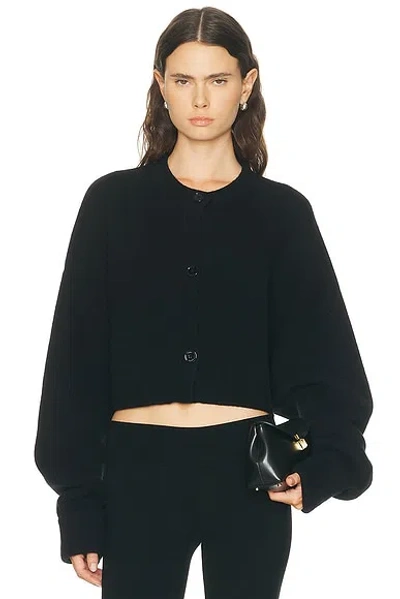 Totême Cropped Oversized Cardigan In Black