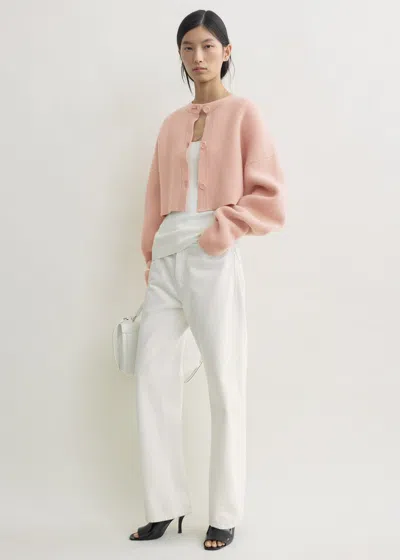 Totême Cropped Oversized Cardigan Flamingo In Pink