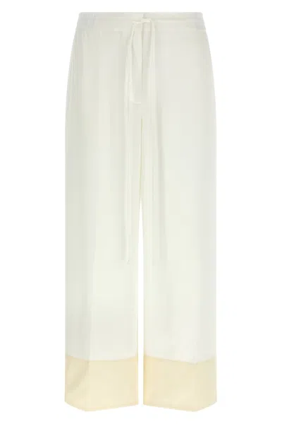 Totême Cropped Pants In White