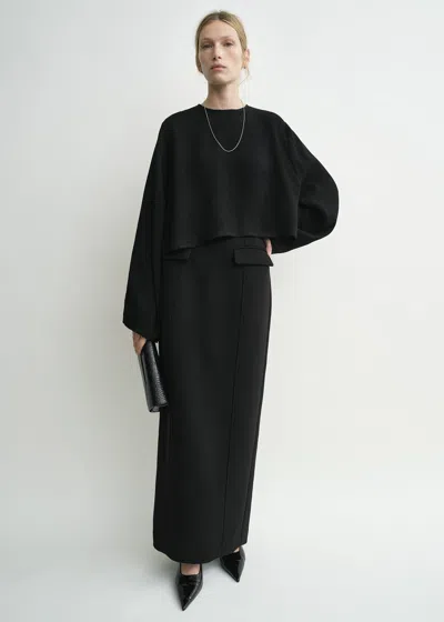 Totême Cropped Sablé Blouse Black Petite