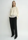 Totême Cropped Sablé Blouse Macadamia In Brown