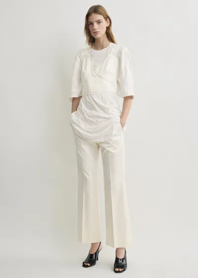 Totême Cropped Satin Camisole Off-white