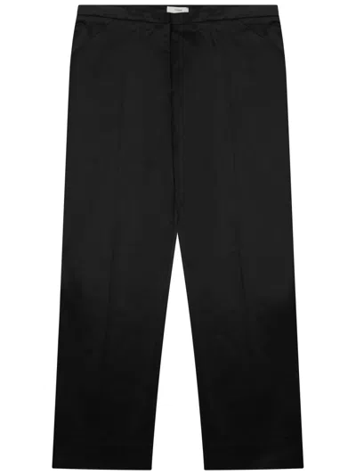 Totême "cropped" Straight Pants In Black
