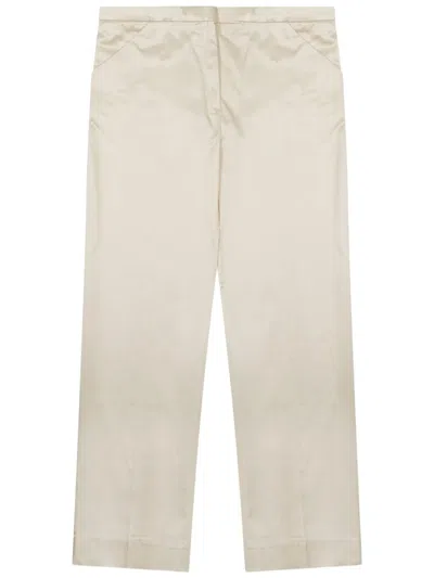 Totême Toteme "cropped" Straight Pants In Neutral