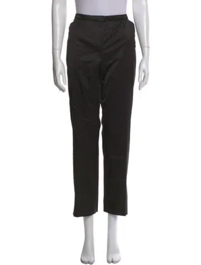 Pre-owned Totême Cropped Straight Trouser Straight Leg Pants In Black