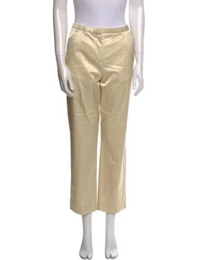 Pre-owned Totême Cropped Straight Trouser Straight Leg Pants In Neutral