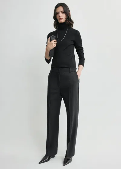 Totême Cropped Suit Trousers Washed Black