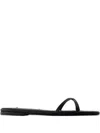 Totême Crossover Leather Sandals In Black
