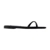 Totême Crossover Strap Square Open Toe Sandals In Black
