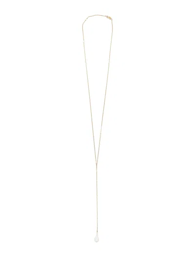 Totême Toteme Crystal Drop And Necklace With Swarovski Detail (mini Pendant) In Bianco