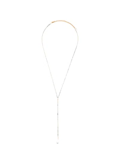 Totême Toteme Crystal Drop Necklace In Silver
