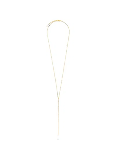Totême Crystal-pendant Y-chain Necklace In Burgundy