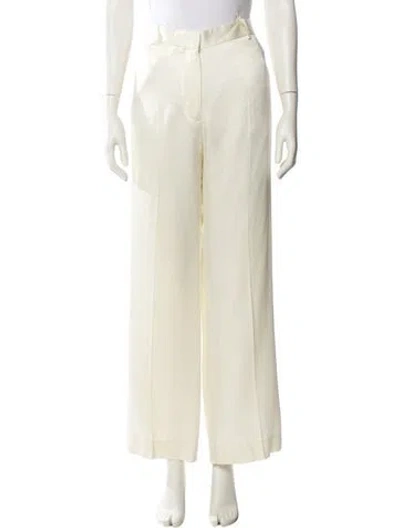 Pre-owned Totême Cuff Slit Wide Leg Pants W/ Tags In Yellow