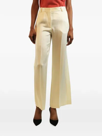 Pre-owned Totême Cuff-slit Trousers In Neutral
