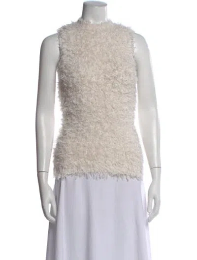 Pre-owned Totême Curly Mulberry Silk Knit Silk Top In Neutral