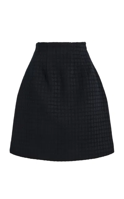 Totême Toteme Curved Cotton-blend Mini Skirt In Multi