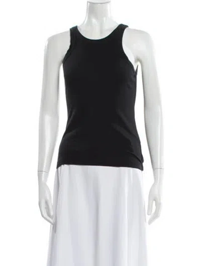 Pre-owned Totême Curved Rib Tank Crew Neck Top In Black
