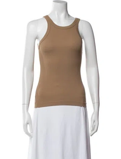 Pre-owned Totême Curved Rib Tank Crew Neck Top In Neutral