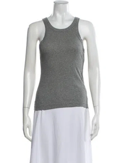 Pre-owned Totême Curved Rib Tank Crew Neck Top In White