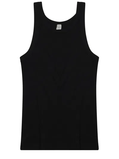 Totême Toteme Curved Rib Tank Top In Black