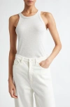 Totême Toteme Curved Rib Tank Top In White