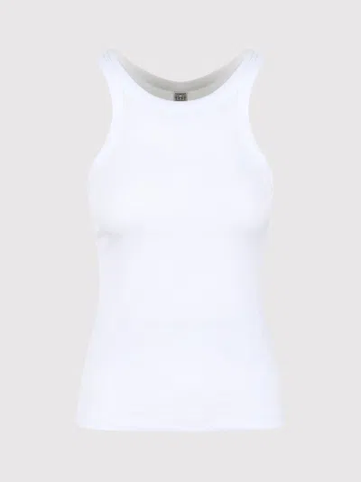 Totême Curved Rib Tank Top Tops White