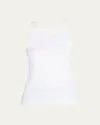 Totême Toteme Women Cotton Ribbed Knit Tank Top In White
