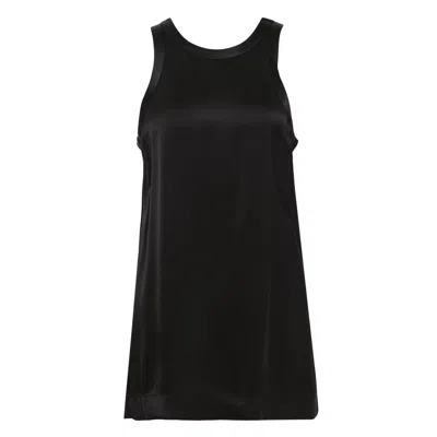 Totême Curved Satin Tank In Black