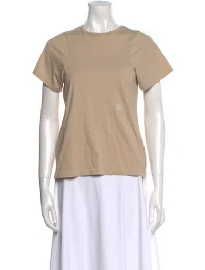 Pre-owned Totême Curved Seam Crew Neck T-shirt In Neutral